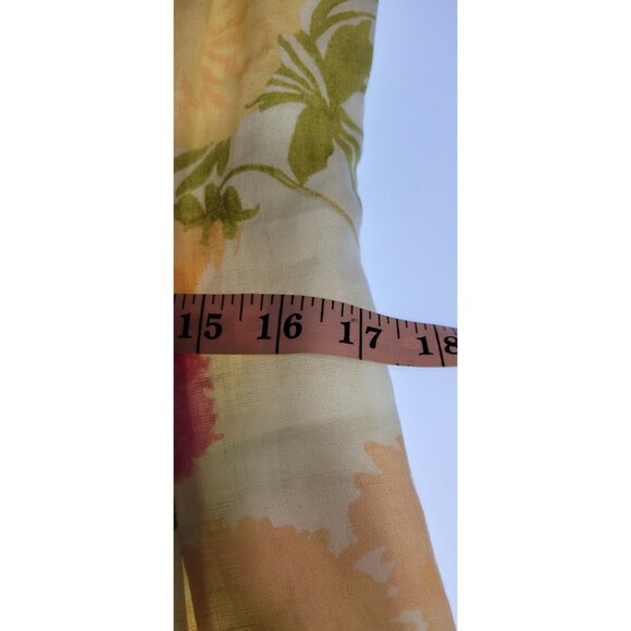 J Jill Dress Linen Sand Beige Floral 100% Linen Dress Womens Sz 8P - Picture 9 of 12